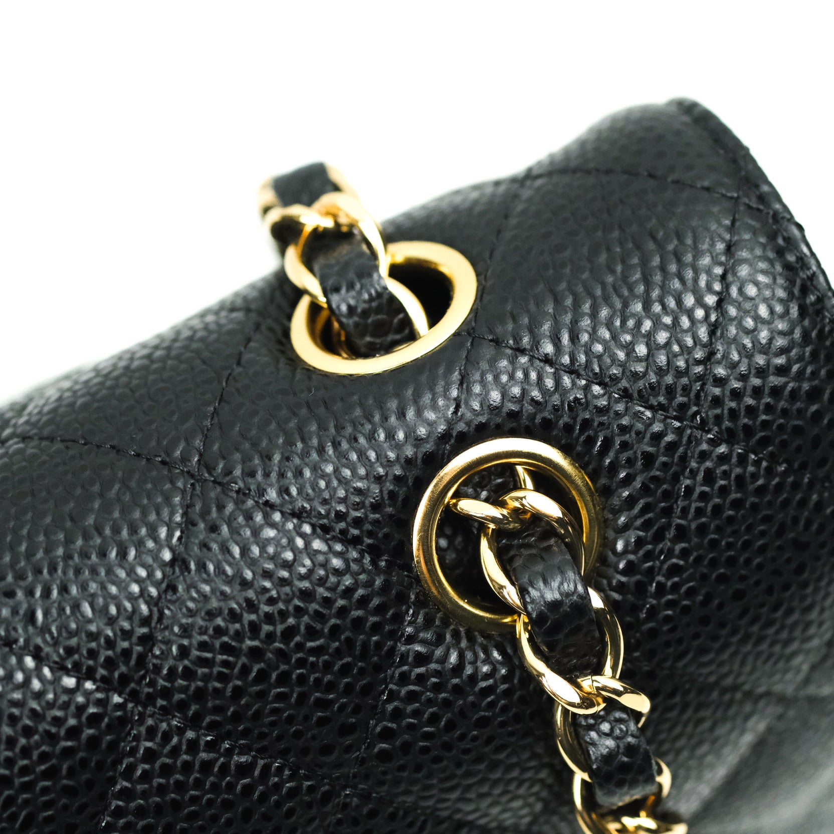 Chanel Classic Double Flap M/L Black Caviar Gold Hardware Bag - Luxury Designer Handbag for Women | Perfect for Evening Events, Parties & Special Occasions