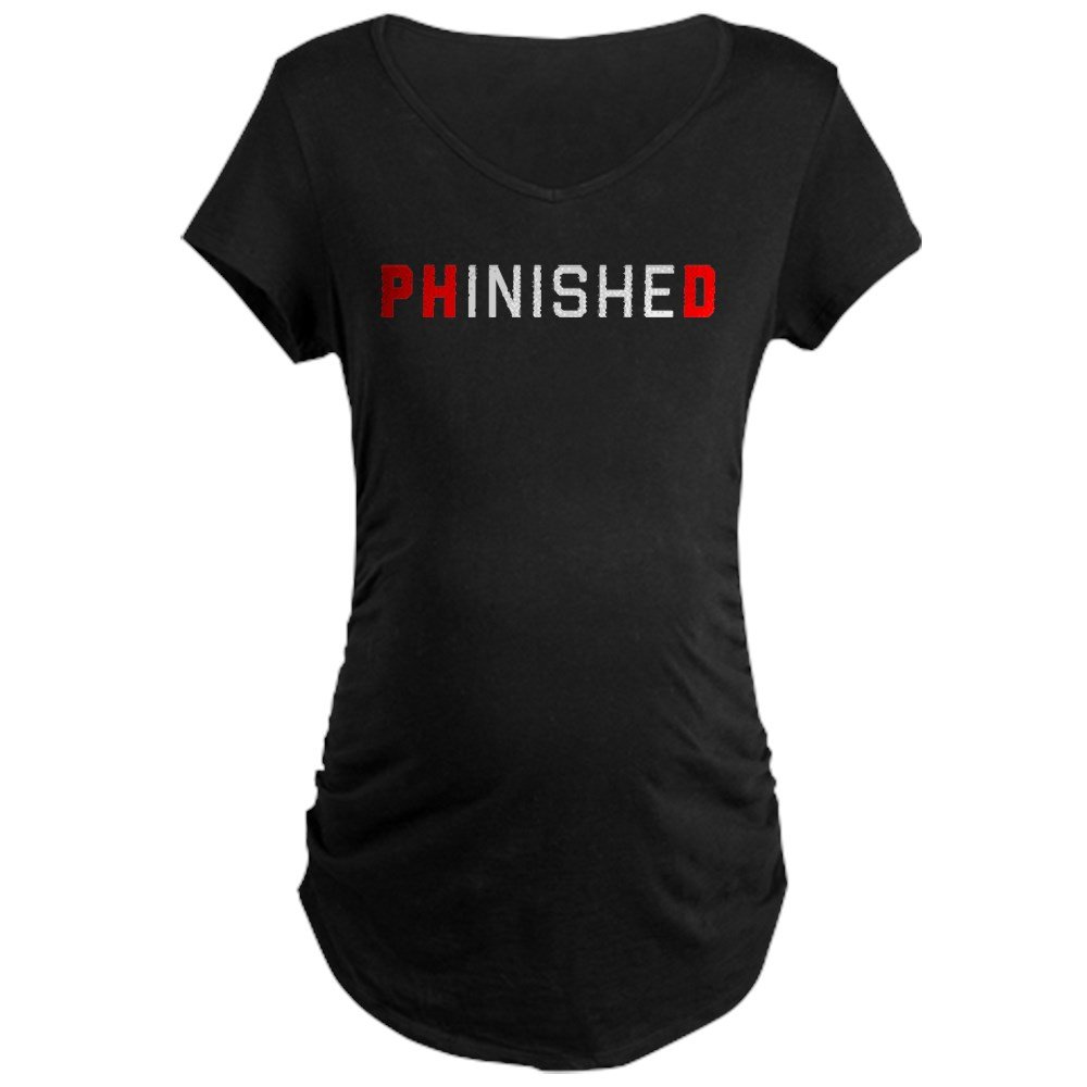 Phinished Maternity Dark T-Shirt - Comfortable Pregnancy Tee for Expecting Moms | Perfect for Casual Wear, Baby Showers & Maternity Photos
