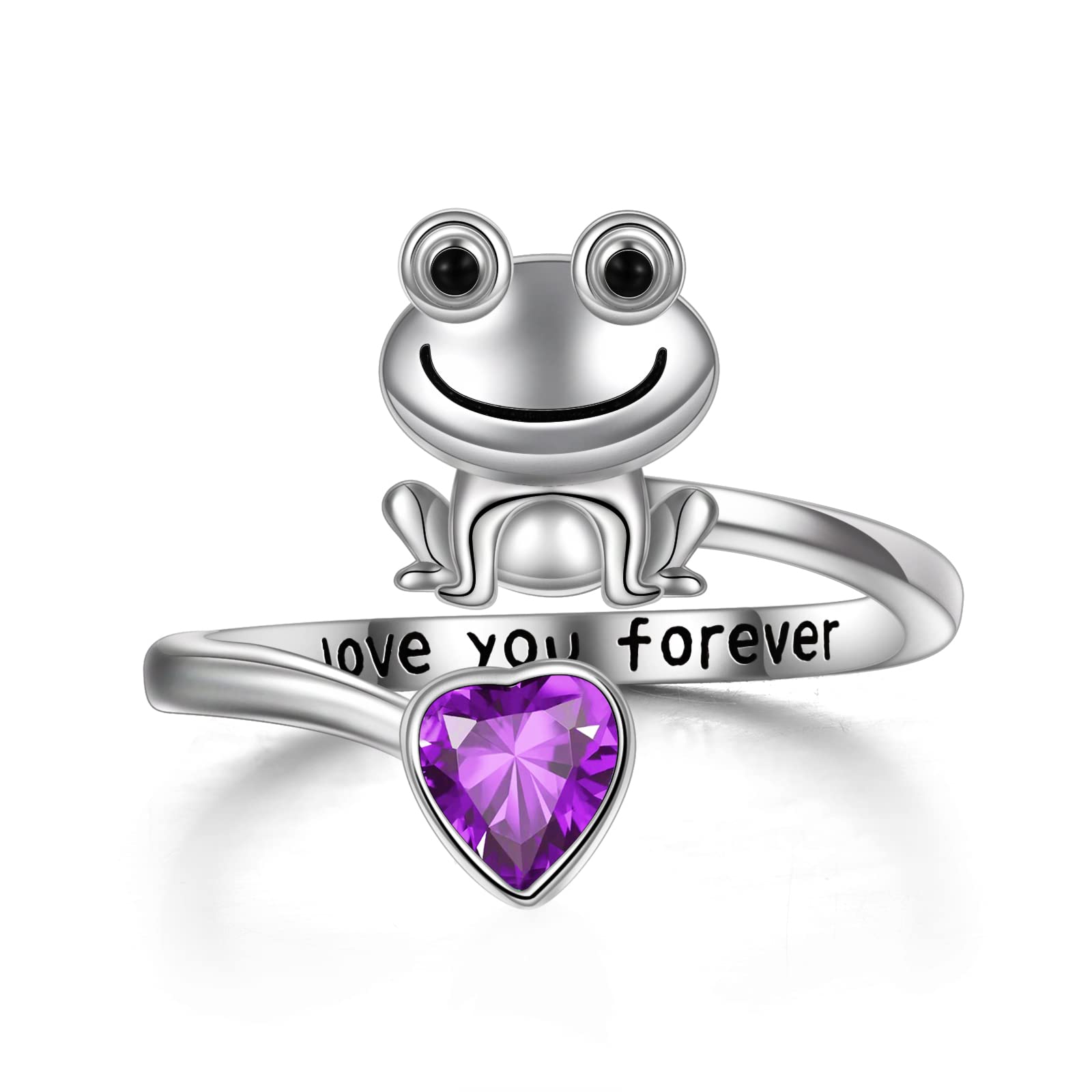 925 Sterling Silver Anxiety Rings for Women & Men - Frog, Wolf, Dragonfly, Hummingbird, Fox, Elephant, Panda, Red Panda & Angel Wings Open Rings | Stress Relief Jewelry for Daily Wear, Gifts & Meditation