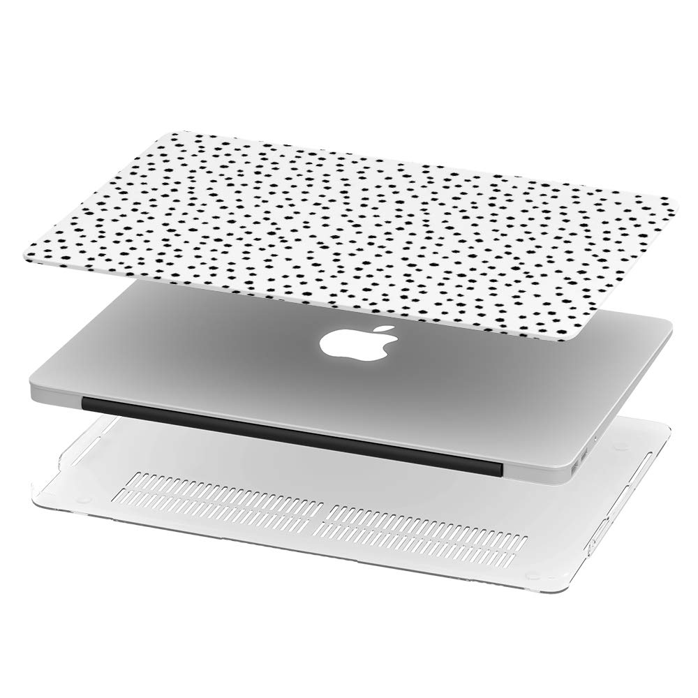 Hard Case Cover for MacBook Air 13 inch (Model A1369 & A1466 2010-2017) - Full Body Protection with Polka Dot Design - Perfect for School, Work & Travel