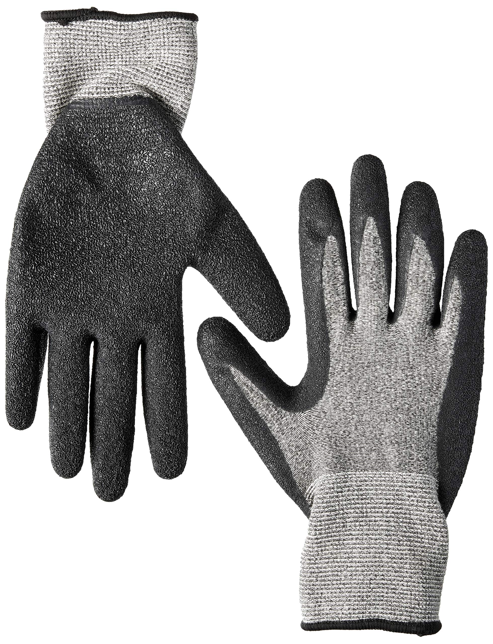 Midwest 63-L-AZ-1 Latex Gripping Gloves with Salt & Pepper Liner - 72 Pair Pack (Large, Assorted) - Durable Work Gloves for Construction, Landscaping & Warehouse Use