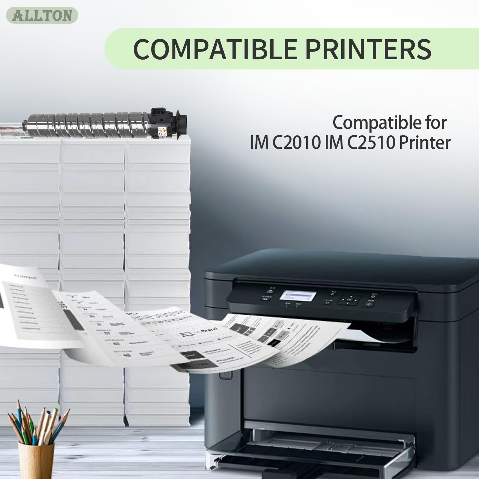 High Yield Black Toner Cartridge Replacement for Ricoh IM C2510/IM C2010 Color Laser Multifunction Printer - 1 Pack (842554 Compatible) - Perfect for Office Printing, Document Copying & High-Volume Business Use