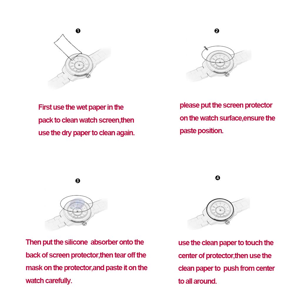 9H Hardness Tempered Glass Screen Protector for Catshin Smart Watch - 4 Pack - Anti-Scratch, Anti-Fingerprint, HD Clear - Perfect for Fitness Tracking & Outdoor Activities