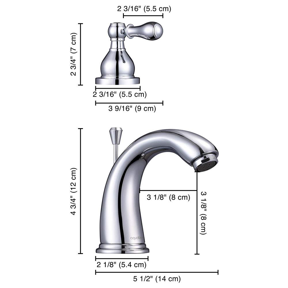 Aquaterior 8 Inch Widespread Bathroom Faucet - 3 Hole Undermount Sink Faucet with 2 Handle Mixer Taps & Drain - Chrome Finish - CUPC, CEC, NSF Certified - Perfect for Modern Bathroom Vanities & Powder Rooms