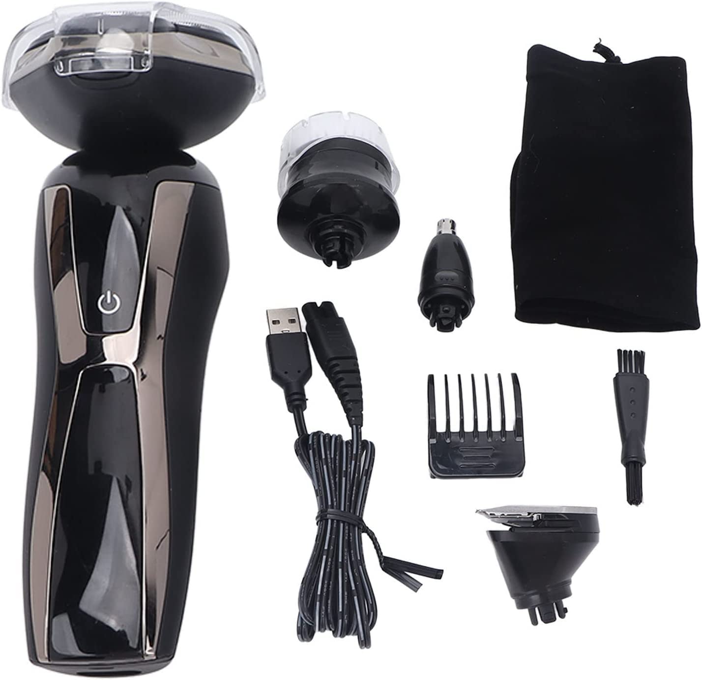 JYYBN Electric Grooming Kit for Men - Rechargeable Face Cleansing Brush & Electric Shaver - Perfect for Home Use & Travel - Skin Care & Beard Trimming Essential