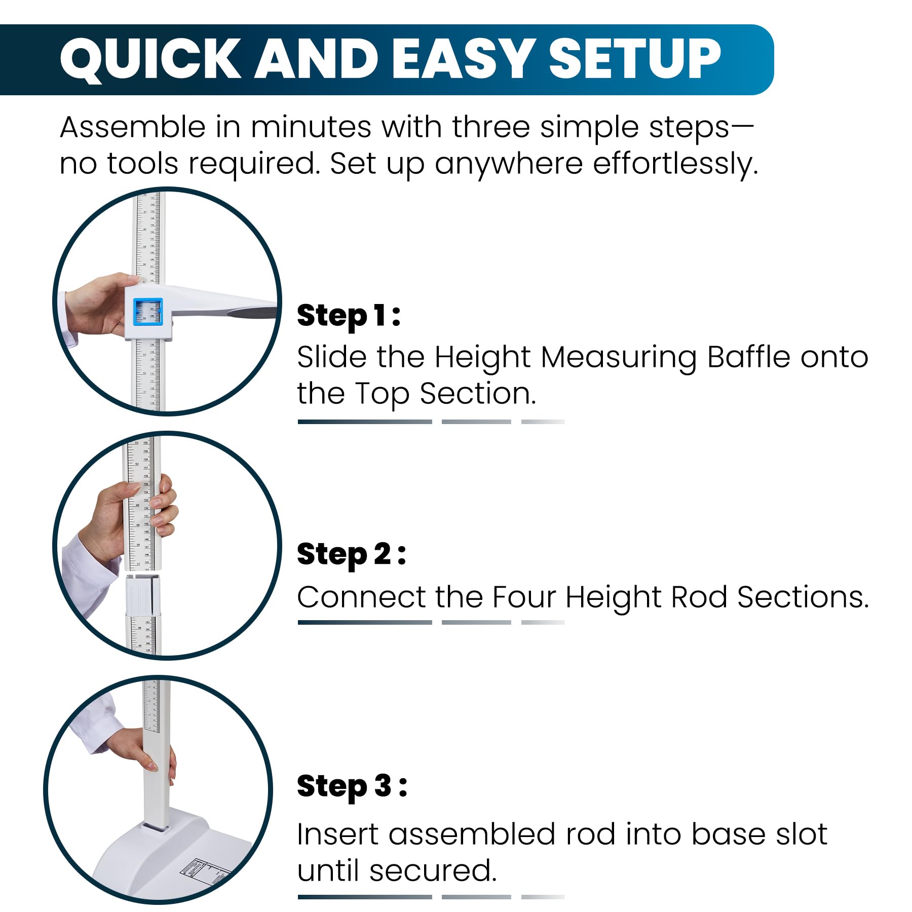 **Portable Aluminum Stadiometer for Height Measurement - 8-82 Inches (20-210 cm) - Accurate Measuring Tool for Adults & Kids - Perfect for Home, Gym, Clinic & Pediatric Offices - Includes Carrying Bag**    *(Ideal for Health Checkups, Fitness Tracking & Child Growth Monitoring)*