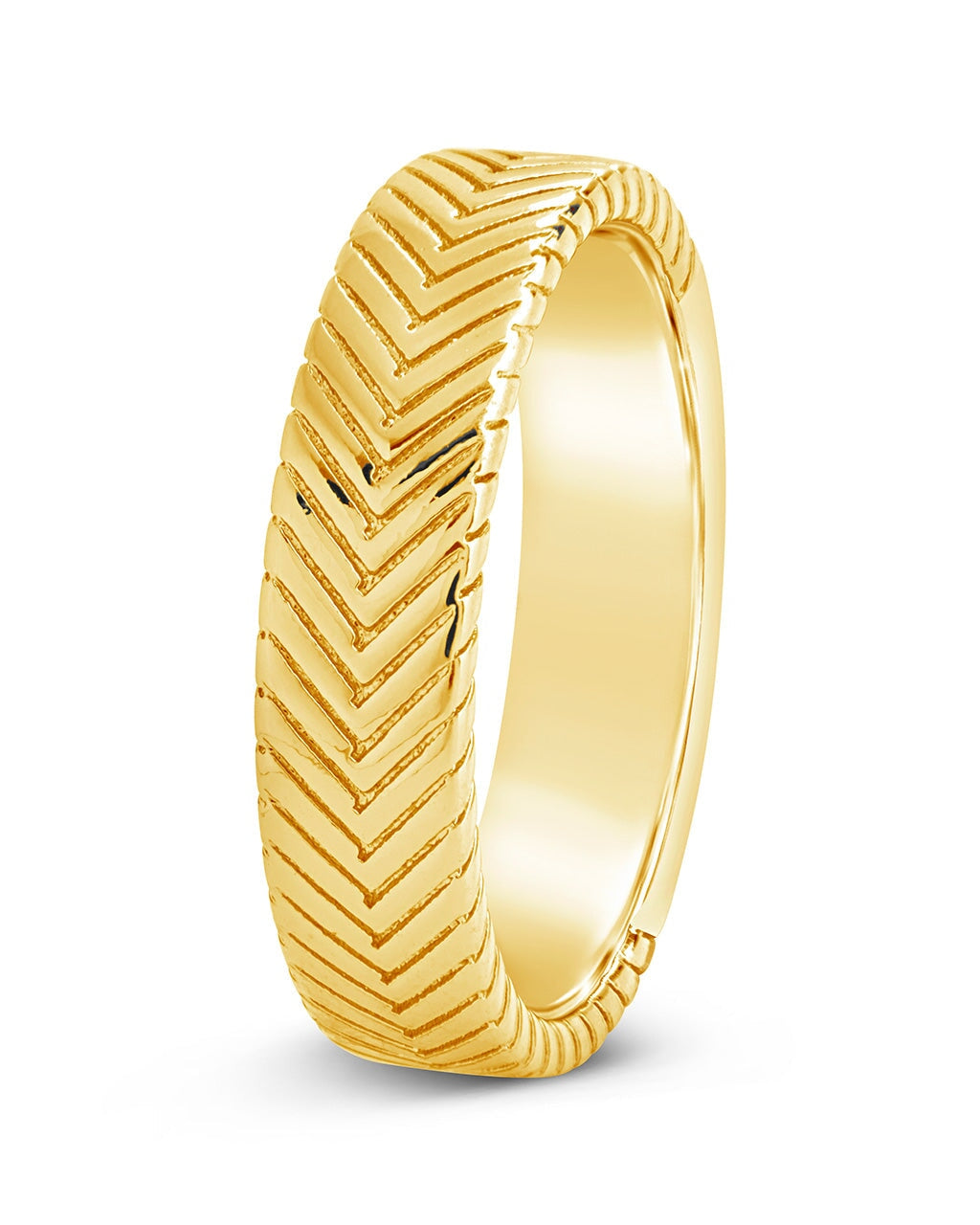 Jeanne Herringbone Chain Ring - Elegant Gold Plated Women's Jewelry for Everyday Wear & Special Occasions