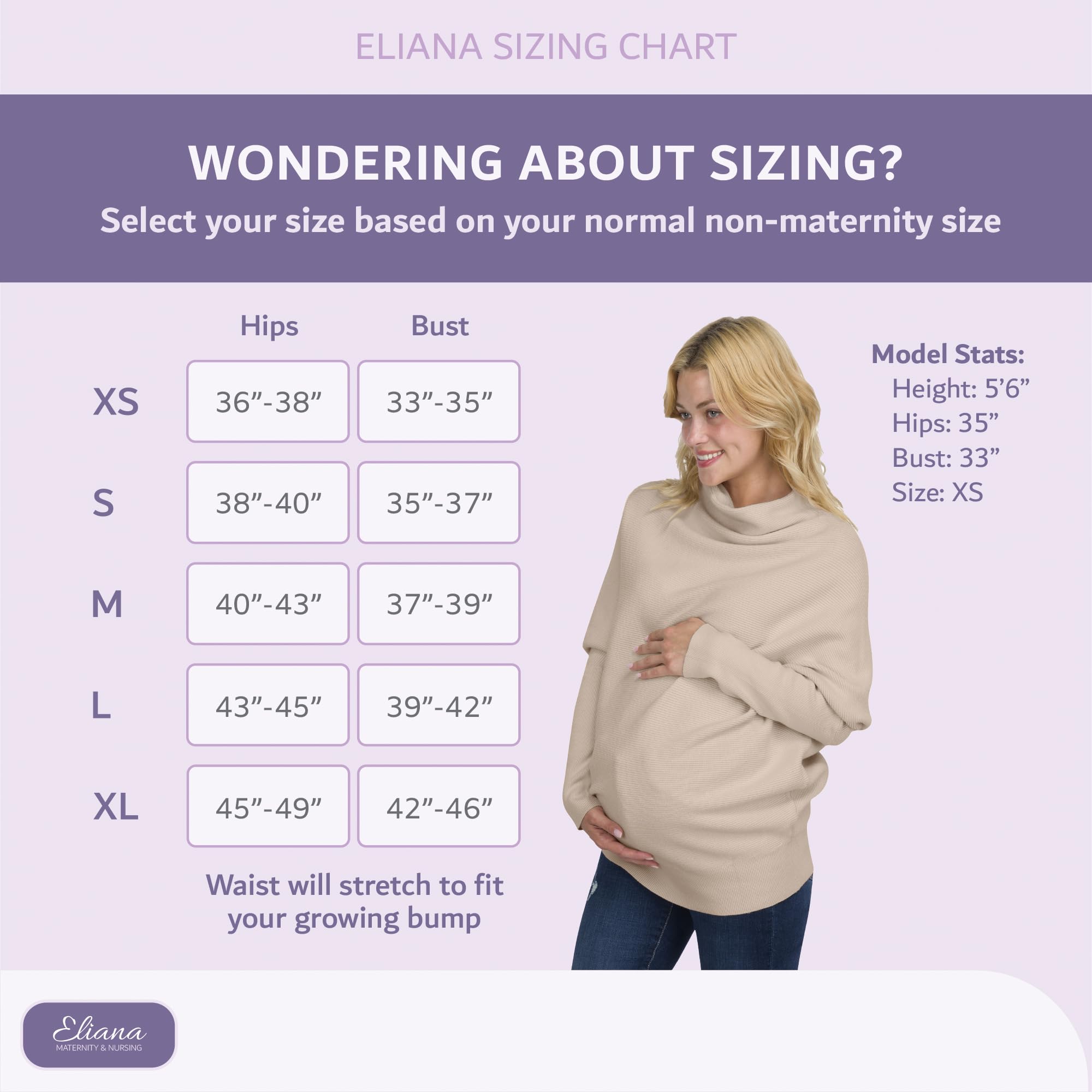 Eliana Funnel Neck Dolman Maternity Sweater - Soft Stretch Oversized Pregnancy Top for Comfort & Style - Perfect for Work, Casual Wear & Baby Showers