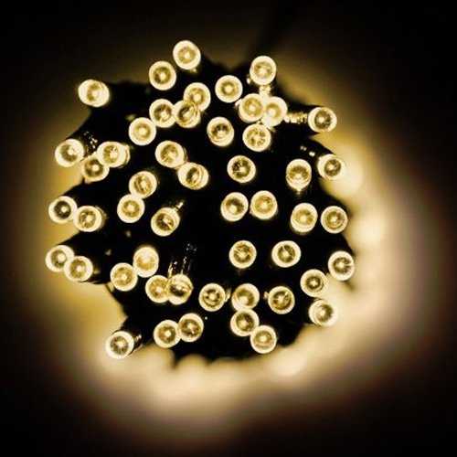 200-Count Solar LED String Lights - 72ft Warm White for Outdoor Patio, Garden, and Wedding Decor