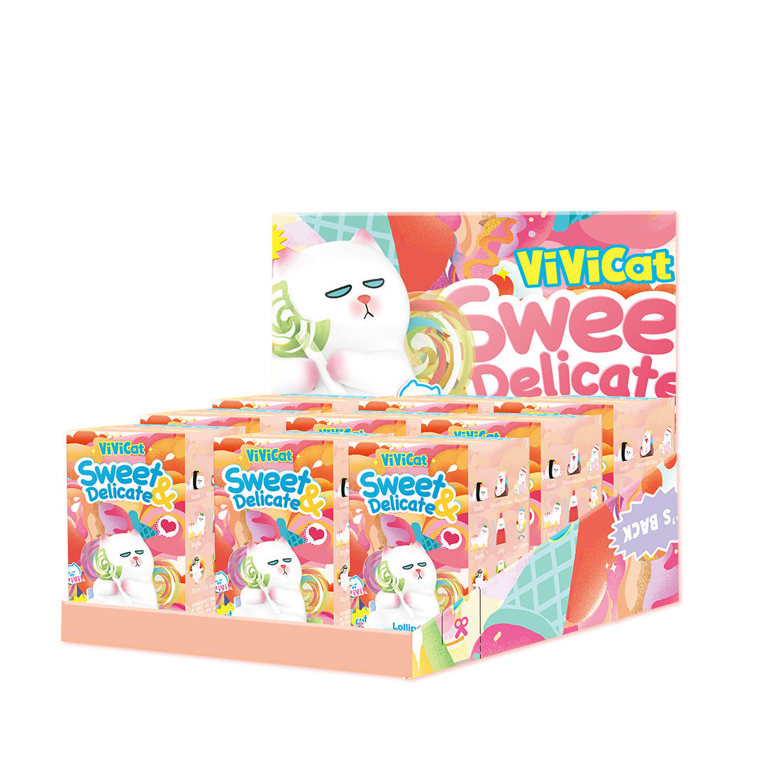 POP MART ViViCat Sweet & Delicate Series Blind Box Collectible Figure - Cute Cat Toy for Home Decor, Office Display & Gift Giving