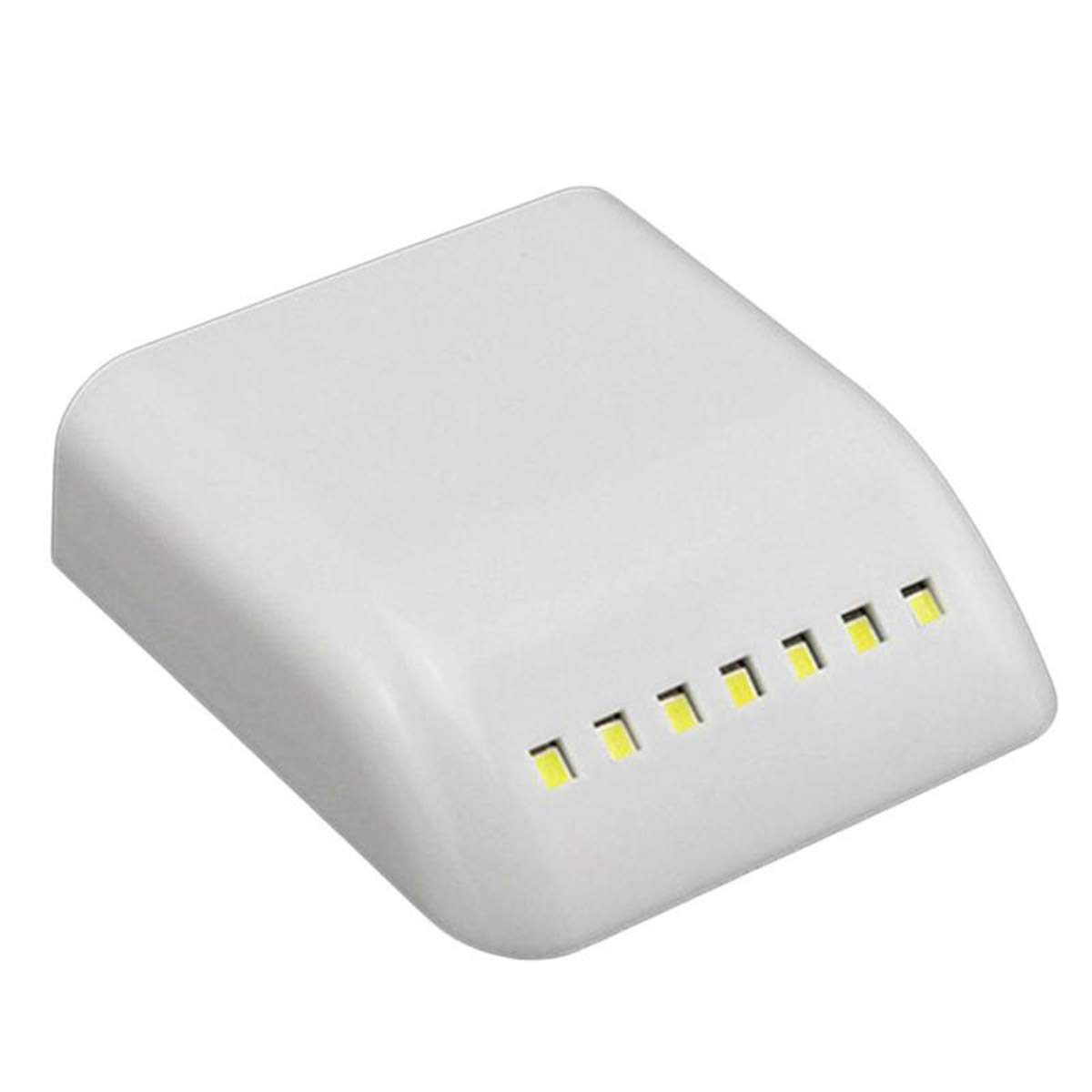 Eurobuy 7LED Motion Sensor Night Light - Battery Powered Wireless Closet Light for Wardrobe, Drawer, Stairs, Hallway - Warm White Auto On/Off for Kids, Adults, Elderly (Pack of 2)
