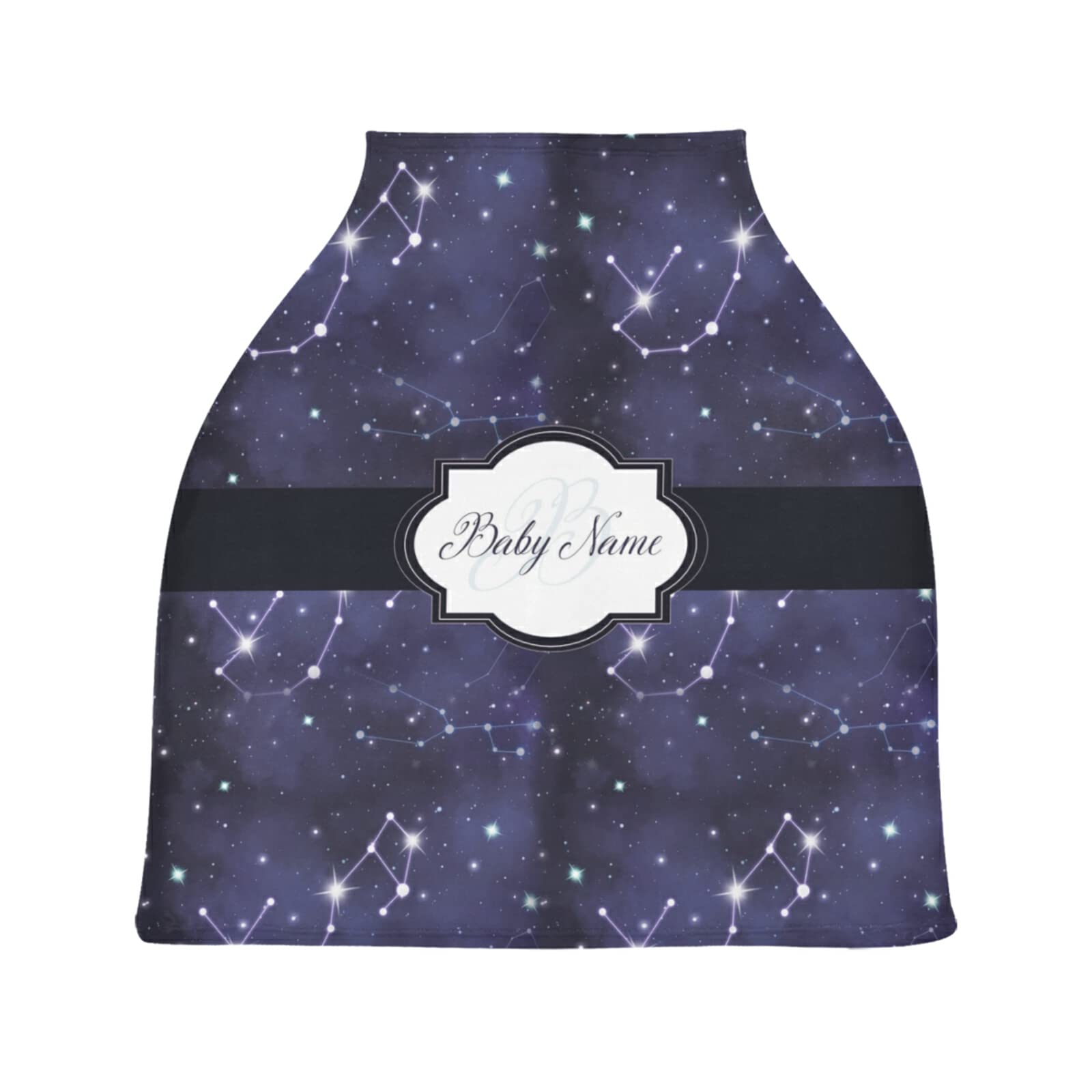 Personalized Baby Name Ladybug Car Seat Cover - Soft Stretchy Infant Car Canopy & Nursing Cover for Newborns & Moms | Perfect for Strollers, Shopping Trips & Breastfeeding in Public