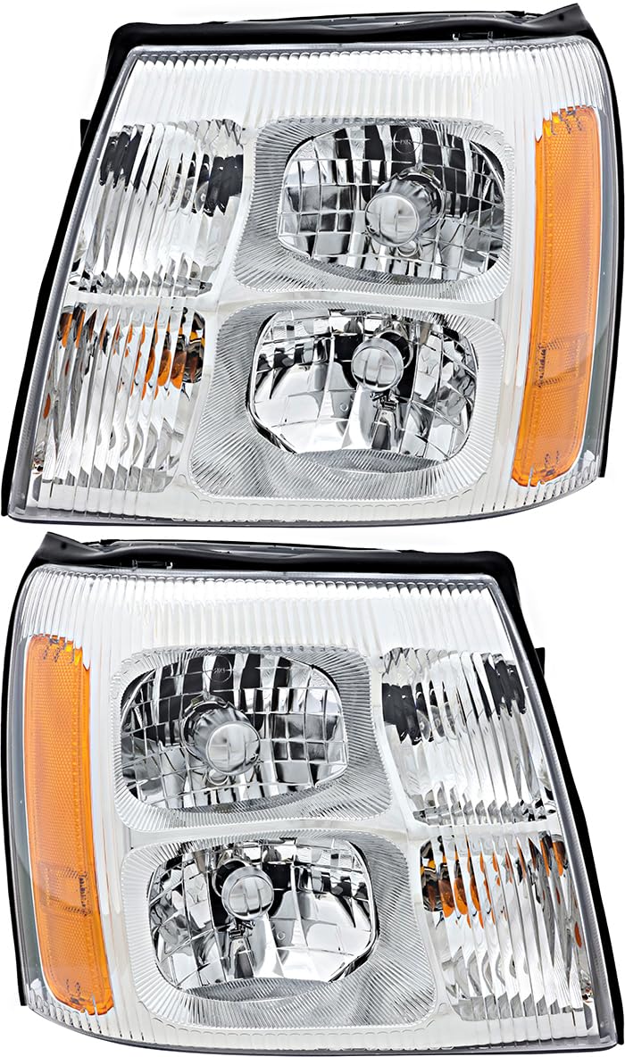2003-2006 Cadillac Escalade HID Headlights Set - Driver & Passenger Side Replacement Lamps for Improved Night Visibility | Perfect for Off-Roading, City Driving & Nighttime Safety
