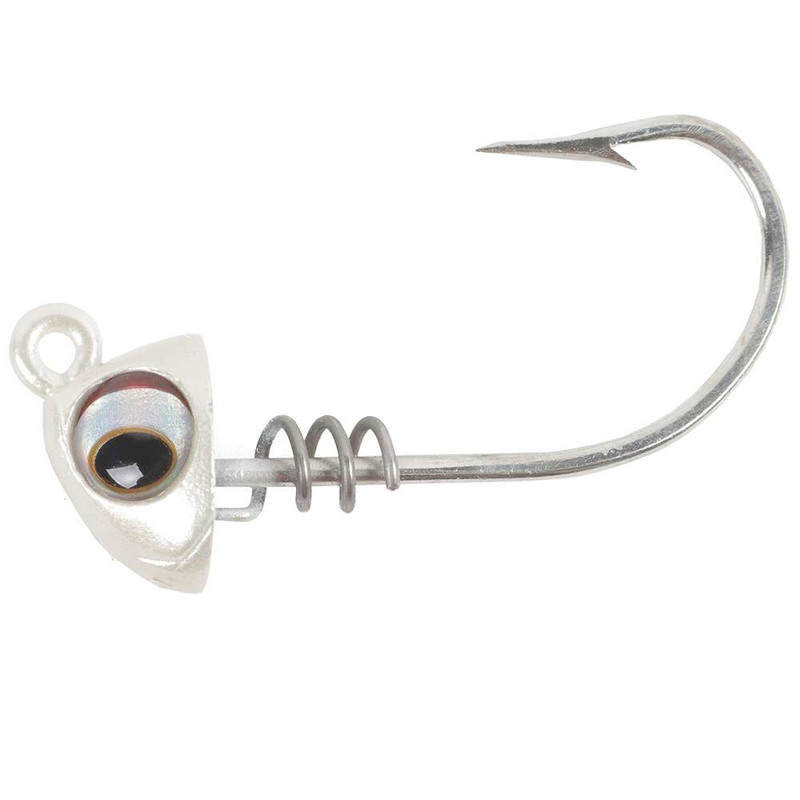 5 Pack Screwlock Jig Heads for Bass Fishing - 3/4 oz Weighted Jig Hooks - Perfect for Soft Plastic Baits in Freshwater & Saltwater Fishing