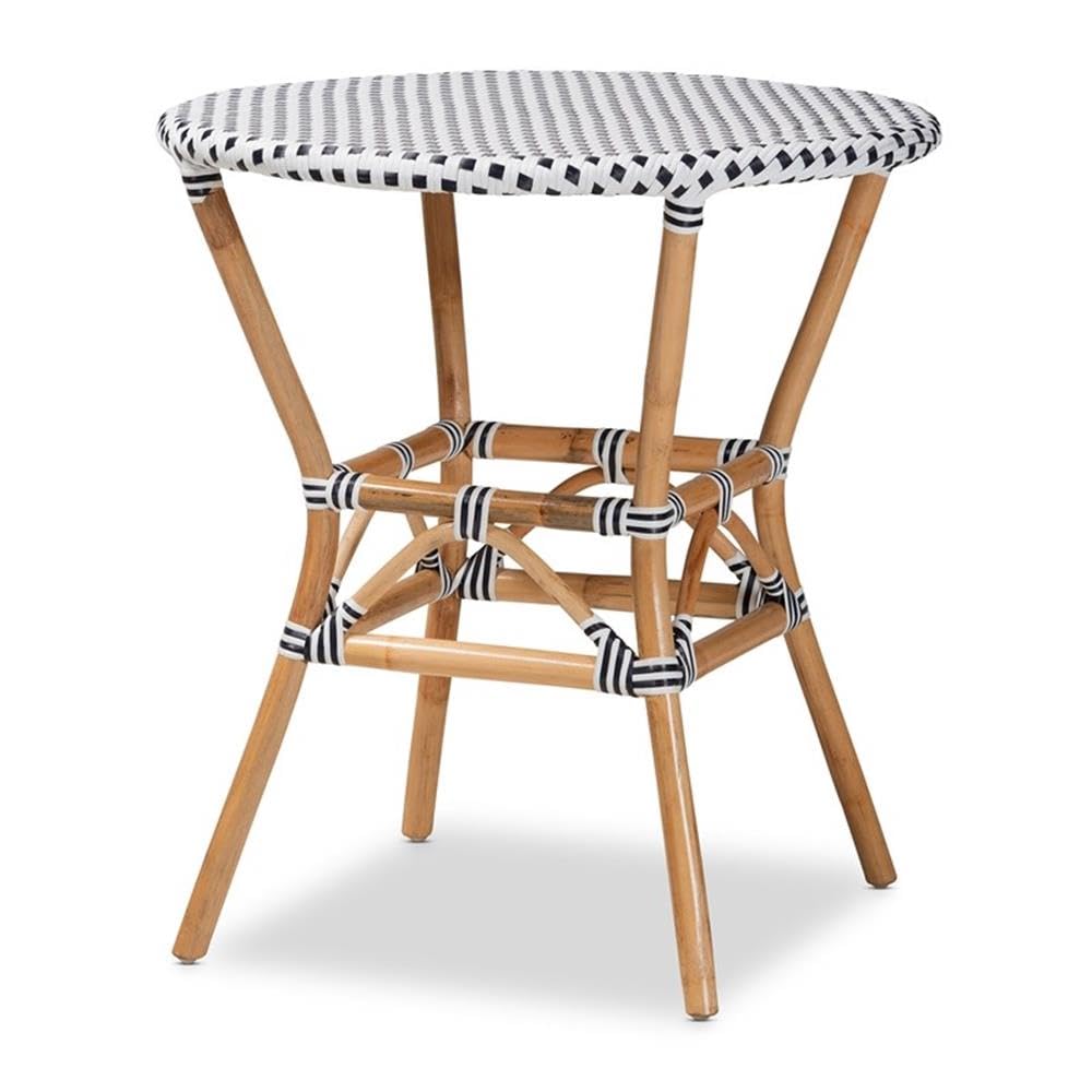 Baxton Studio French Provincial Dining Table - Elegant Black & White Finish for Formal Dining Rooms & Farmhouse Kitchens