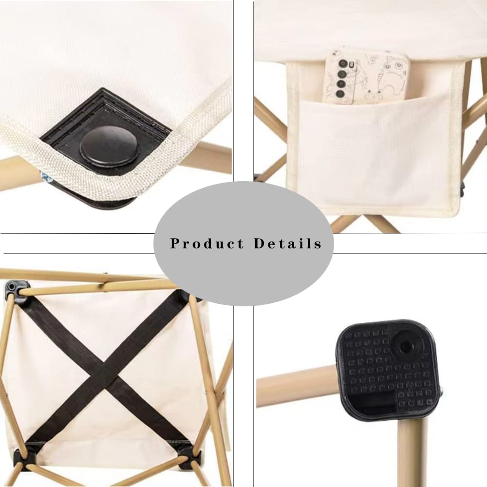 Best Foldable Camping Chair with Cup Holder & Side Pocket - Portable Lightweight Outdoor Chair for Camping, Beach, Fishing, Picnics & Backyard Relaxation