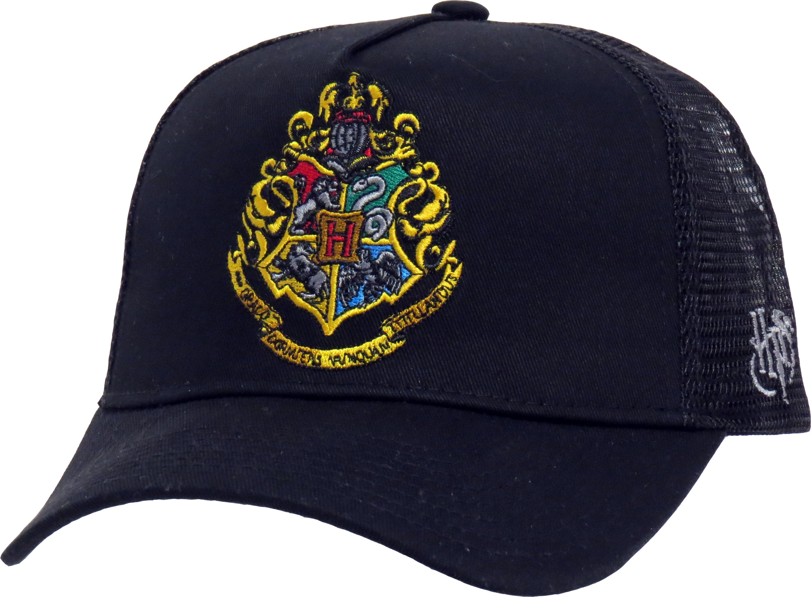 Harry Potter Hogwarts Black Trucker Cap - Official Licensed Merchandise for Fans, Cosplay & Everyday Wear