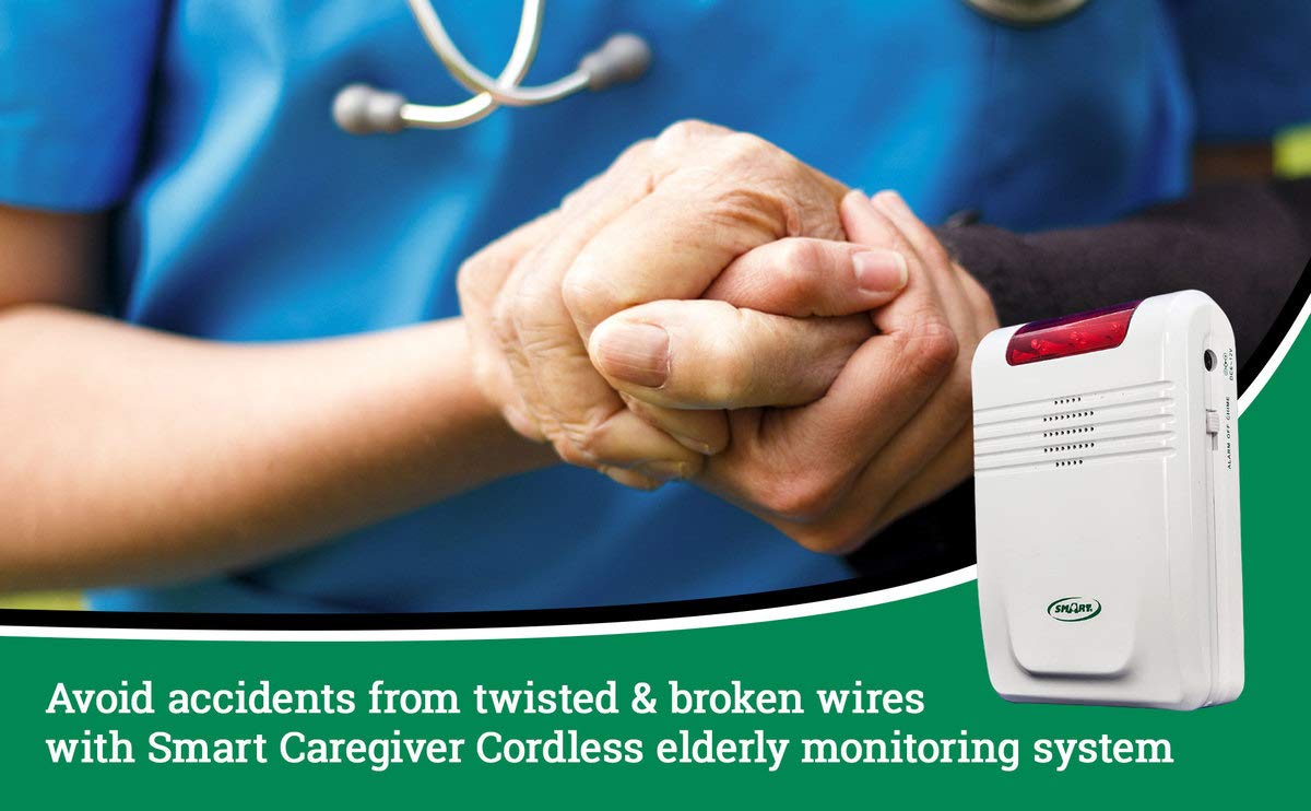 Wireless Bed Alarm with Sensor Pad for Elderly & Patients - Fall Prevention & Safety Alert System for Home Care, Hospitals, and Nursing Homes