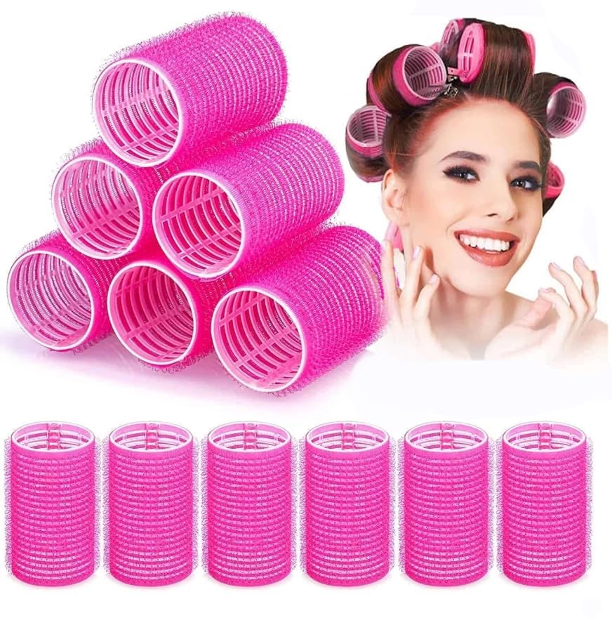 Heatless Hair Rollers for Women - 6 Pcs Spiral Curling Rods Set | No Heat Magic Hair Curlers | Soft Foam Rollers for Overnight Curls | Perfect for Home, Travel & Special Occasions