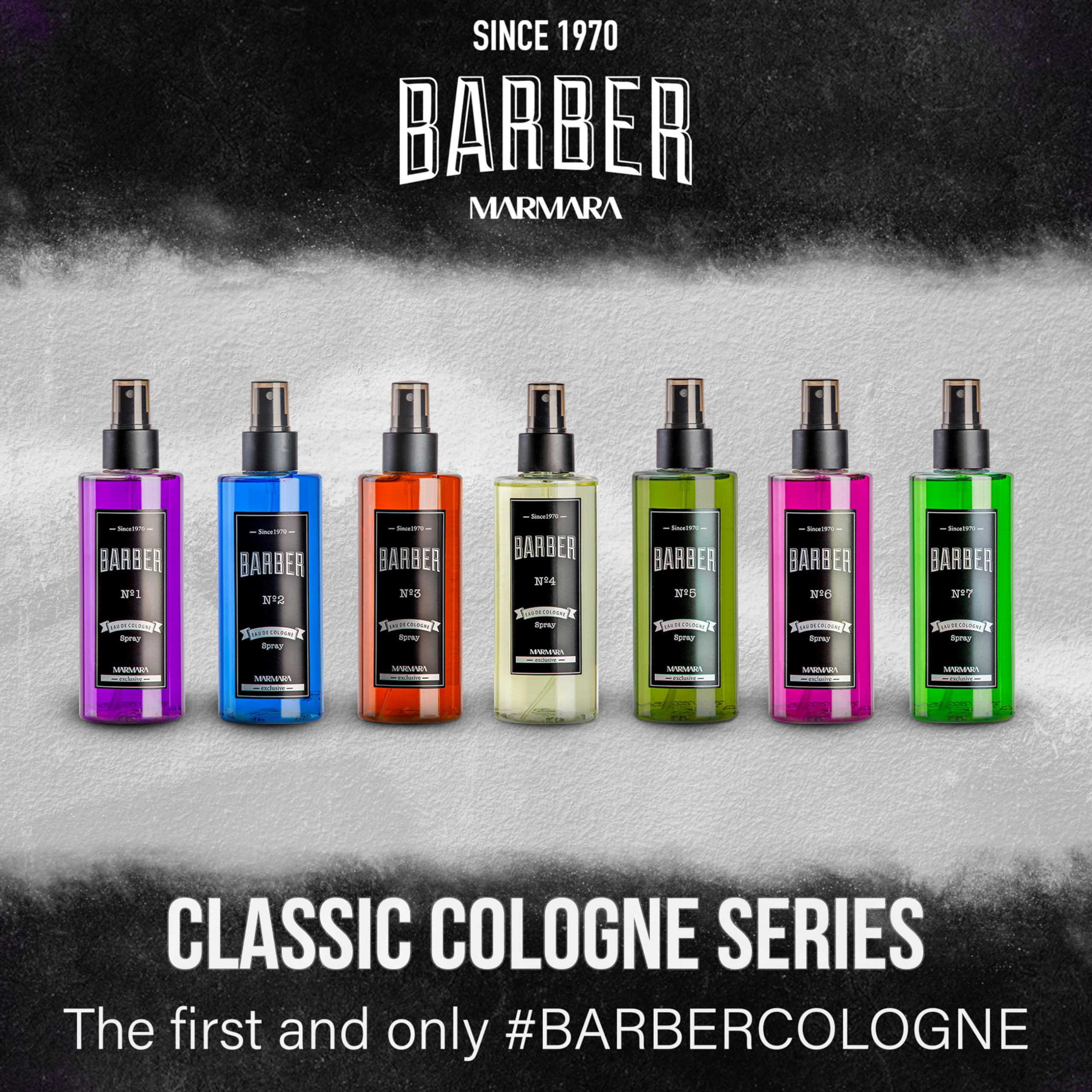 Marmara Barber Cologne No.1 Series - 250ml x 12 Bottles | Premium Traditional Cologne for Barbers & Shaving Enthusiasts | Perfect for Barber Shops, Grooming Gifts & Personal Care
