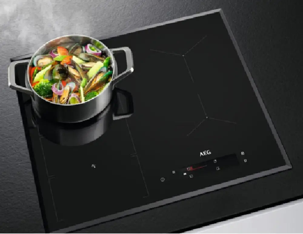 AEG IAE64851XB 60cm Sensefry 4 Zone Induction Cooktop - Premium Built-in Electric Stove for Modern Kitchens | Perfect for Home Cooking, Baking & Entertaining