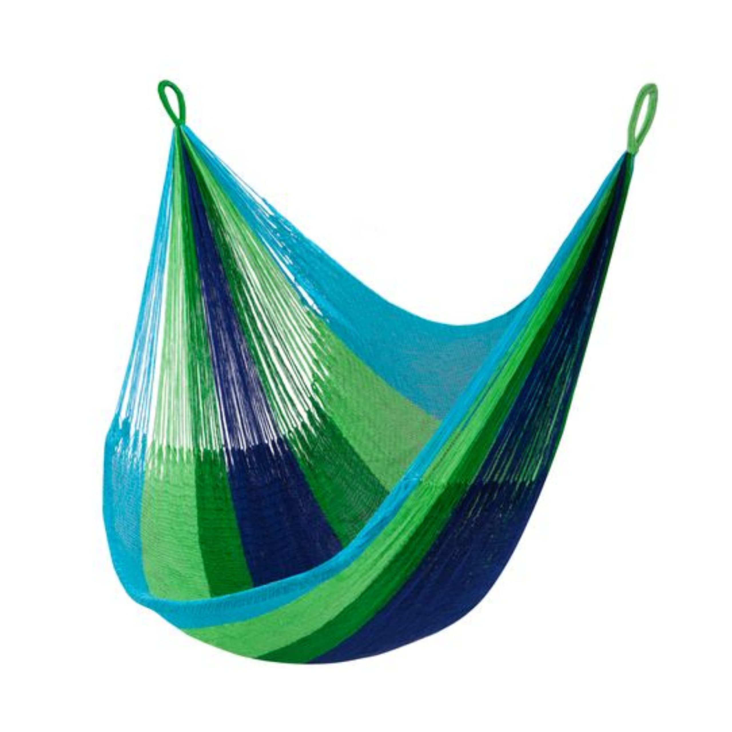 Yellow Leaf Hammocks Handwoven Hanging Chair - 330lb Weight Capacity, Ultra Soft & Weatherproof - Perfect for Indoor/Outdoor Relaxation, Patio, Garden, or Bedroom - Blue & Green Color Options