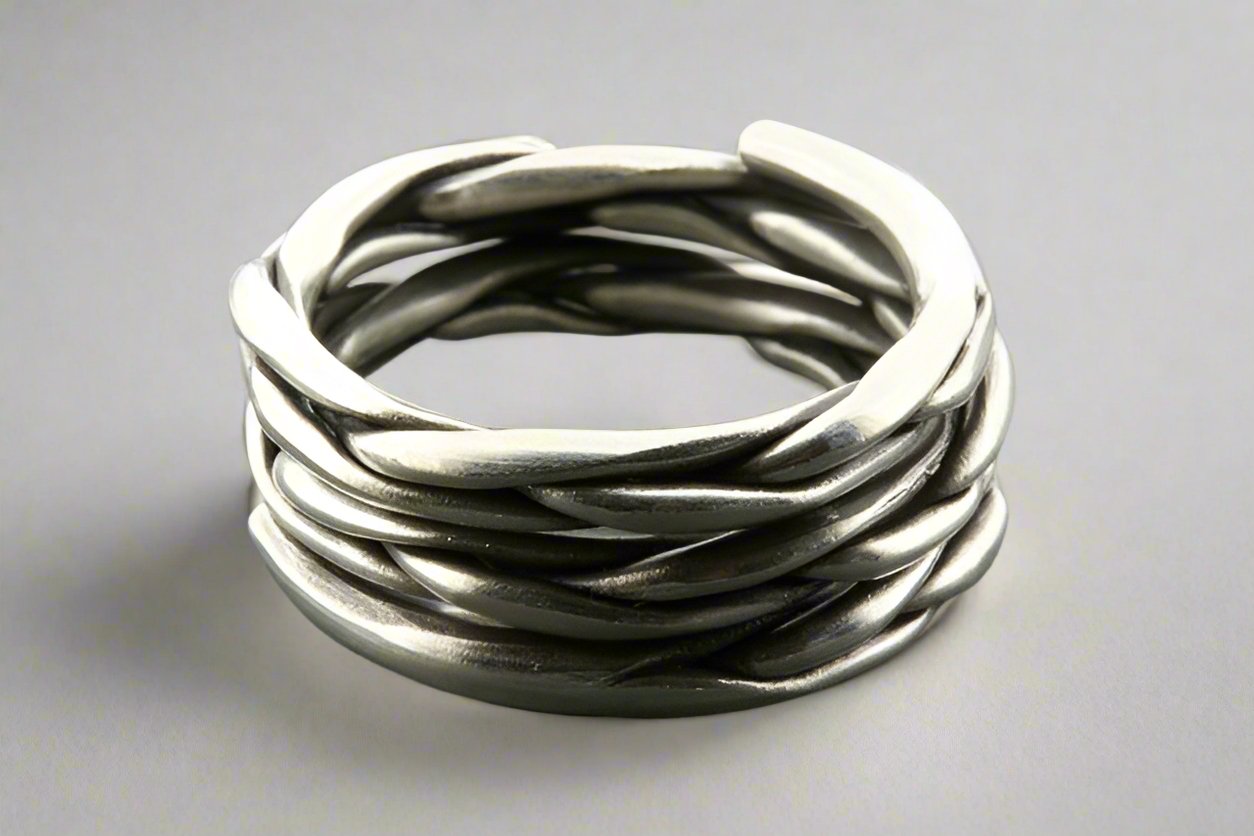 Elegant Plaited Spiral Ring - 925 Sterling Silver Jewelry for Women, Perfect for Everyday Wear, Gift Giving & Special Occasions