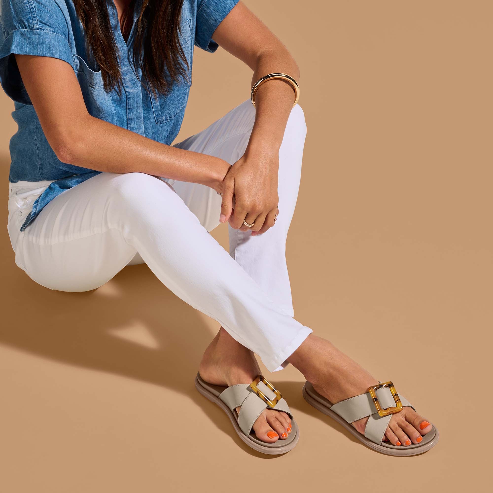 La'i Slide Taupe - Comfortable & Stylish Women's Slides for Beach, Pool, and Casual Wear