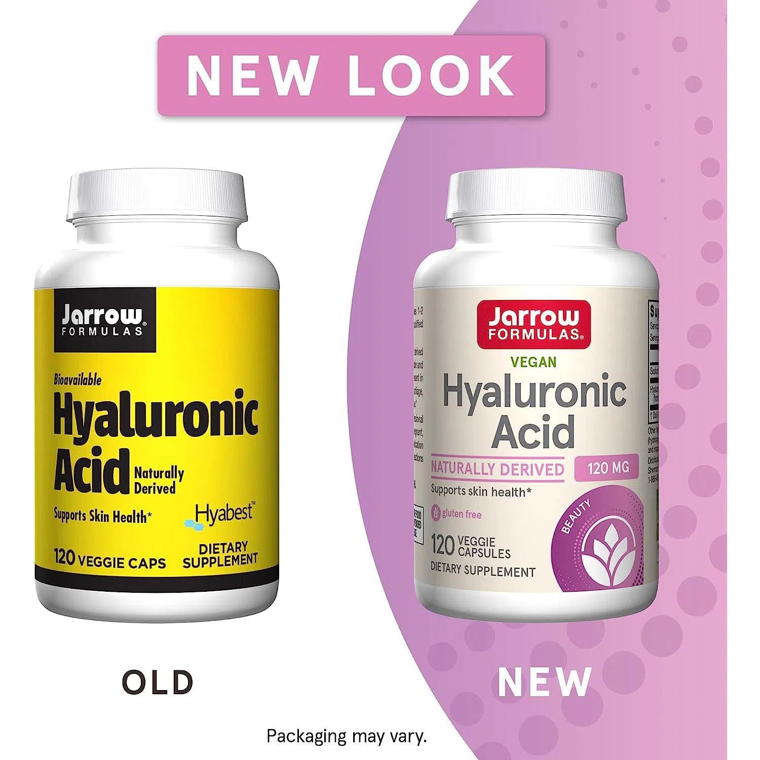 Jarrow Formulas Hyaluronic Acid 120mg Supplement for Joint & Skin Health - Supports Hydration & Mobility - Ideal for Daily Wellness Routine