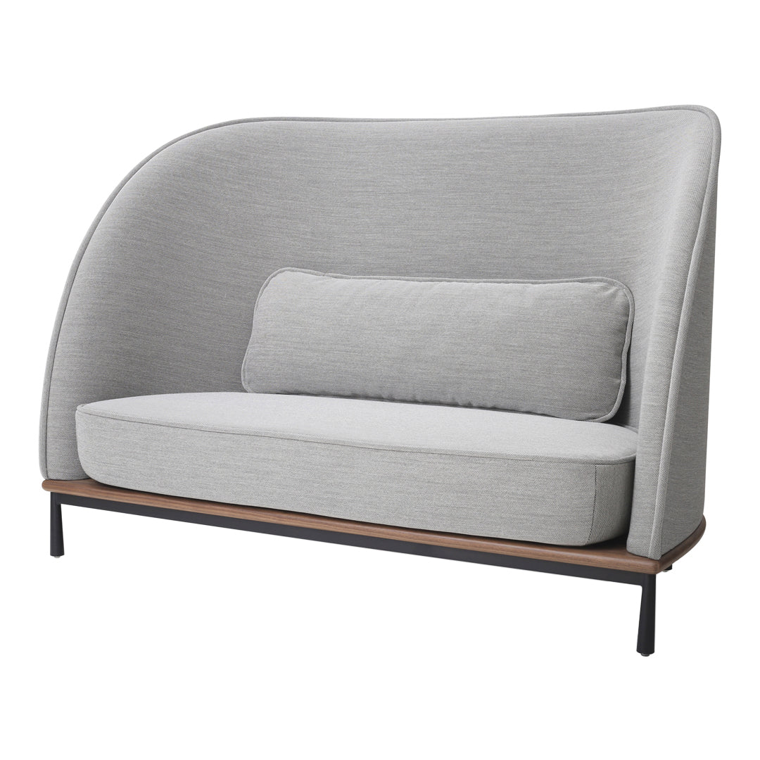 Arc Highback Love Seat - Modern Accent Chair for Living Room, Bedroom, or Office - Comfortable Upholstered Lounge Chair with High Back Support