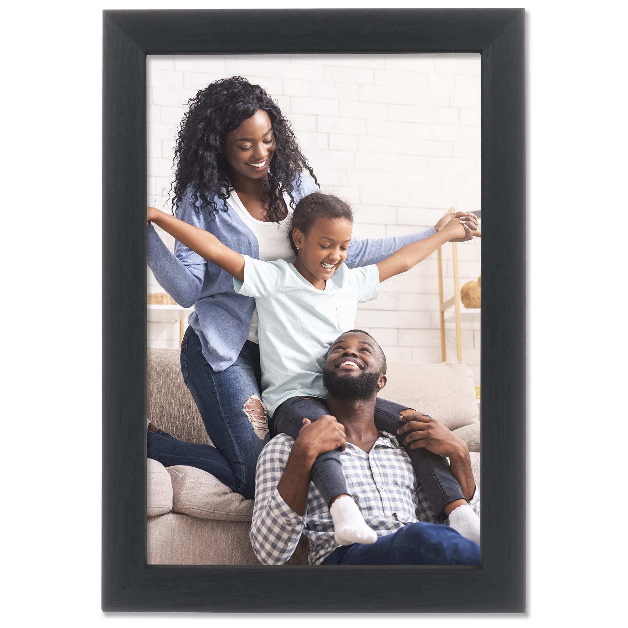 Lawrence Frames Chloe Contemporary 4x6 Black Picture Frame - Perfect for Home Decor, Office Display & Photo Gifts