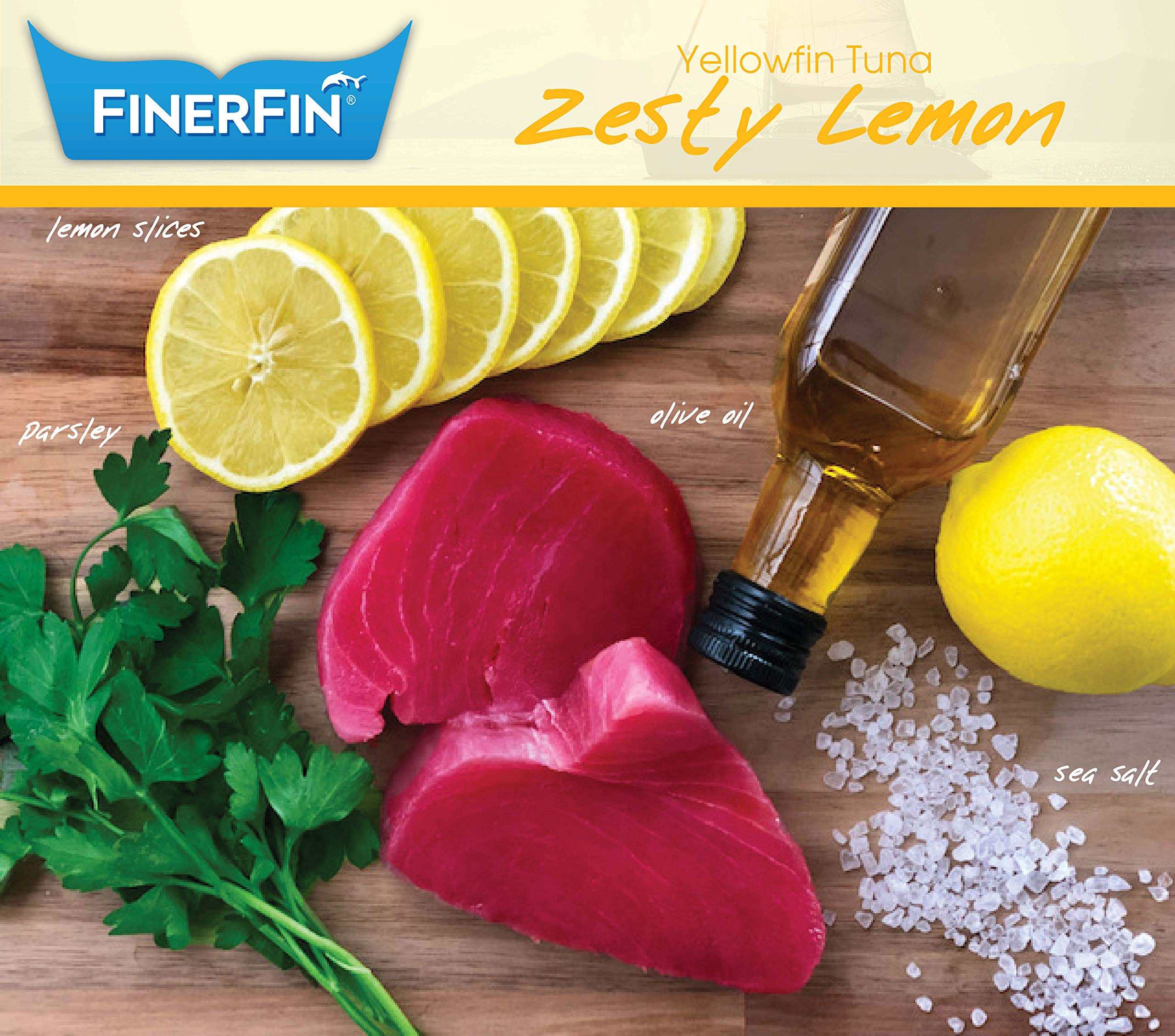 Premium Wild-Caught Yellowfin Tuna Salad in Organic EVOO | Zesty Lemon Flavor | Gourmet Ready-to-Eat Canned Tuna Fillets | 4.4oz Can - 6 Pack | Perfect for Salads, Sandwiches & Keto Meals