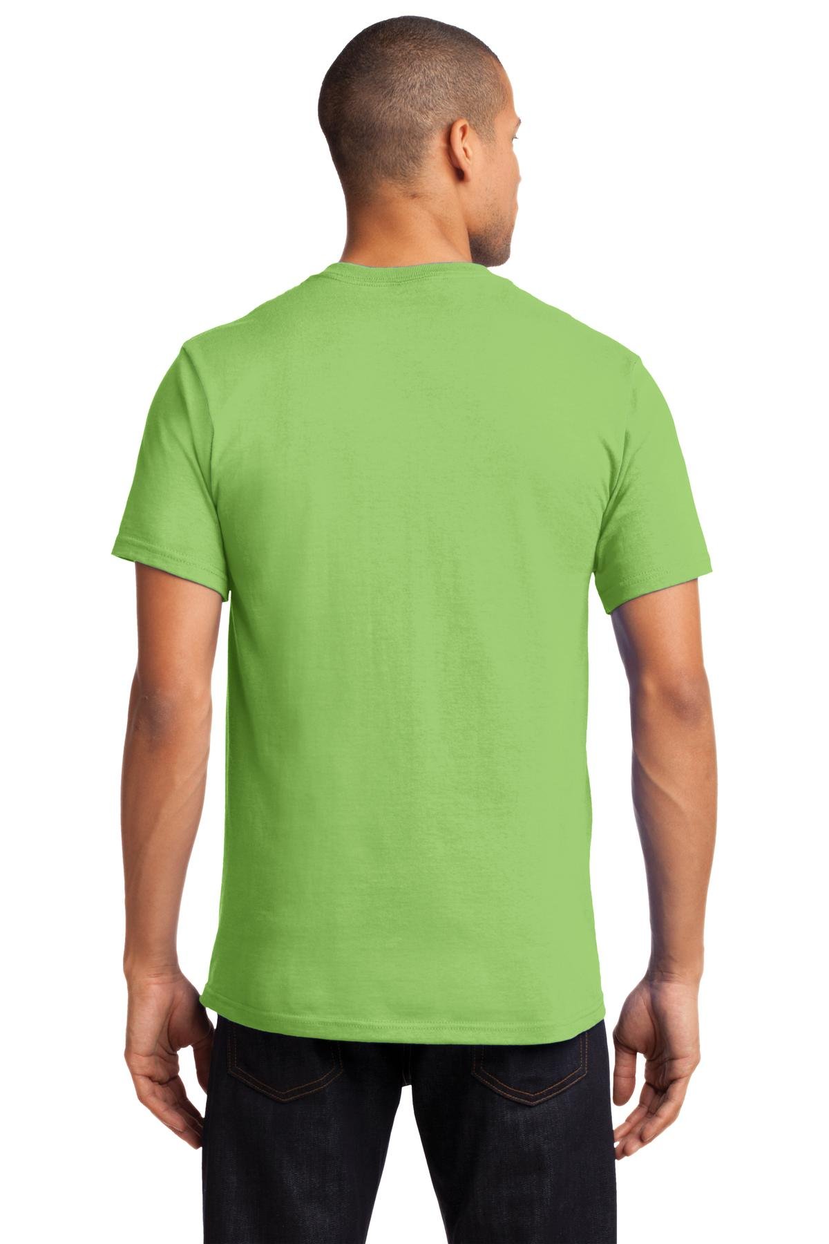 Port & Company Men's Tall Essential Pocket T-Shirt - Lime Green, XXXX-Large Tall - Comfortable Work & Casual Wear for Big & Tall Men