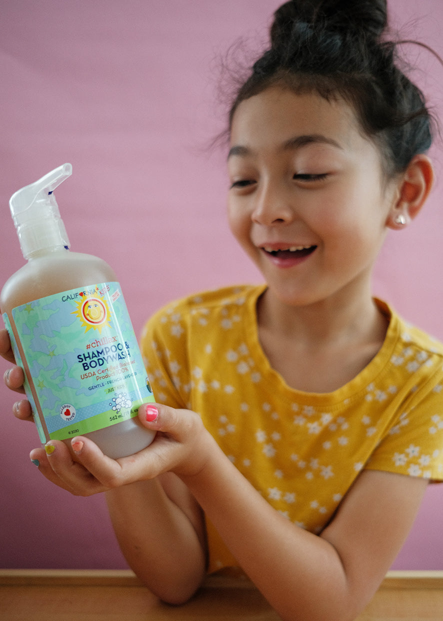 California Kids® #chillax™ Organic Shampoo & Body Wash for Babies - Gentle Tear-Free Formula for Sensitive Skin | Perfect for Daily Bath Time & Travel
