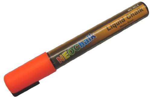NeoChalk Liquid Chalk Marker - Chisel Tip, Vibrant Orange - Perfect for Whiteboards, Glass, Windows, and DIY Crafts