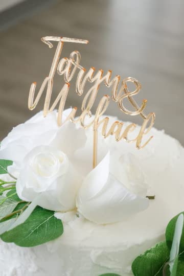 Custom Wedding Cake Topper - Personalized Groom & Bride Cake Topper for Wedding Cakes | Mr & Mrs Cake Decoration | Unique Wedding Cake Accessory for Anniversary, Engagement & Reception Parties