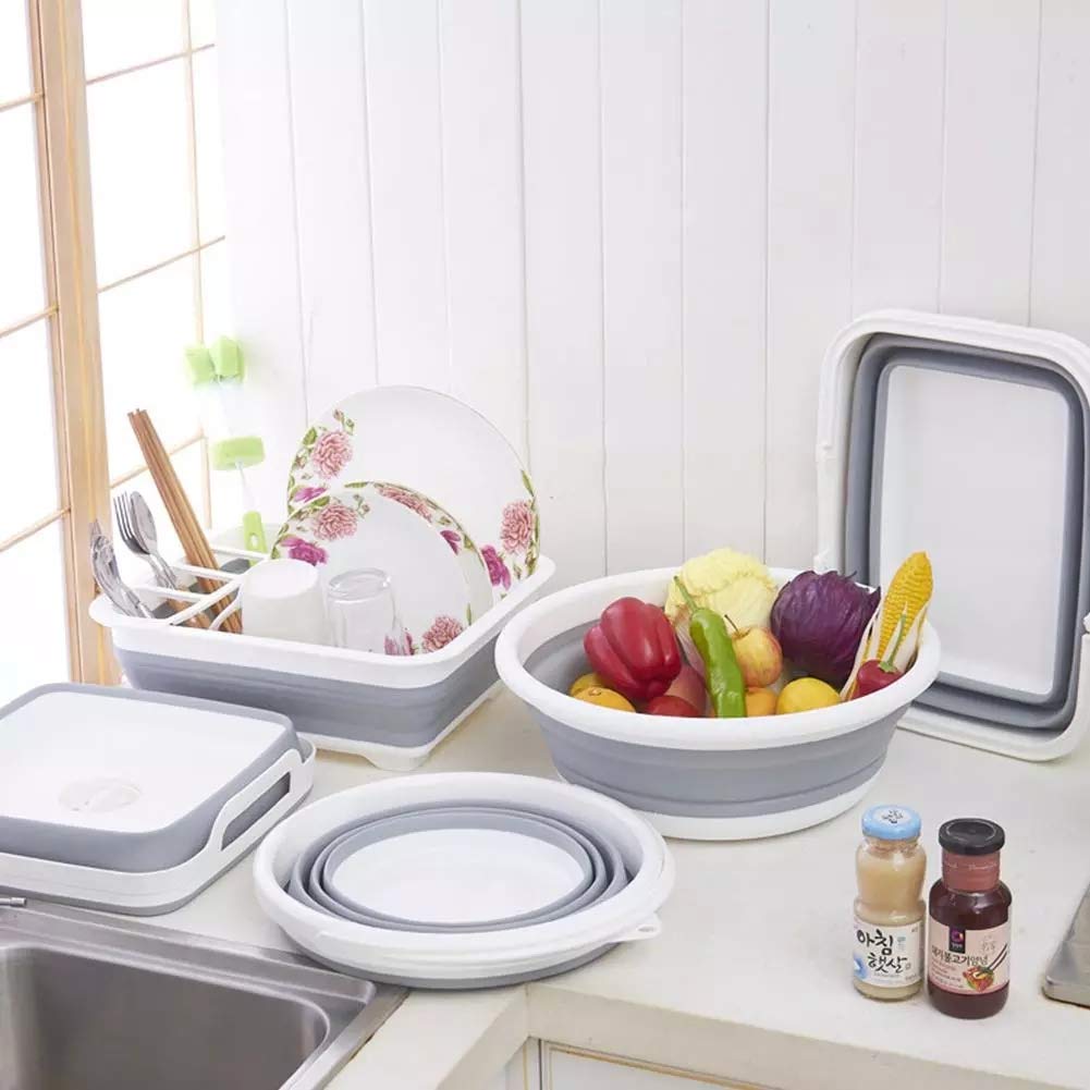 Foldable Dish Drying Rack - Space Saving Kitchen Organizer for Dishes, Cups & Utensils | Perfect for RV, Camping & Small Apartments | Durable Countertop Storage Solution