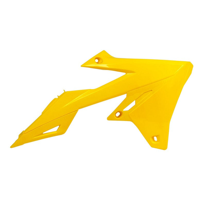 High-Performance Yellow Radiator Shrouds for Suzuki RMZ250 (2019-2020) & RMZ450 (2018-2020) - Durable Off-Road Motorcycle Protection for MX Racing & Trail Riding
