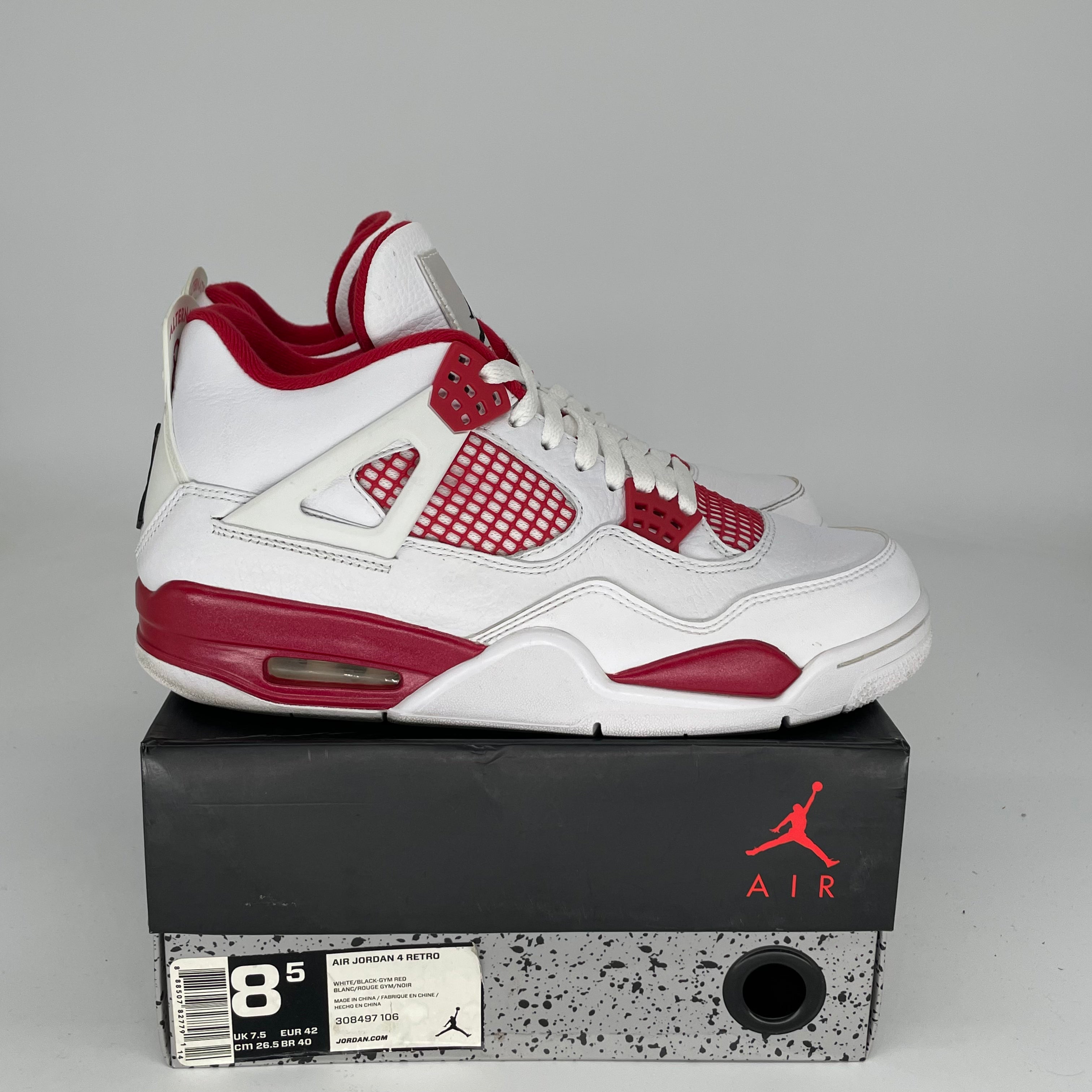 AIR JORDAN 4 ALTERNATE 89 Retro Basketball Shoes - Men's Size 8.5 (308497-106) - Authentic Sneakers for Casual Wear, Street Style & Sports Performance