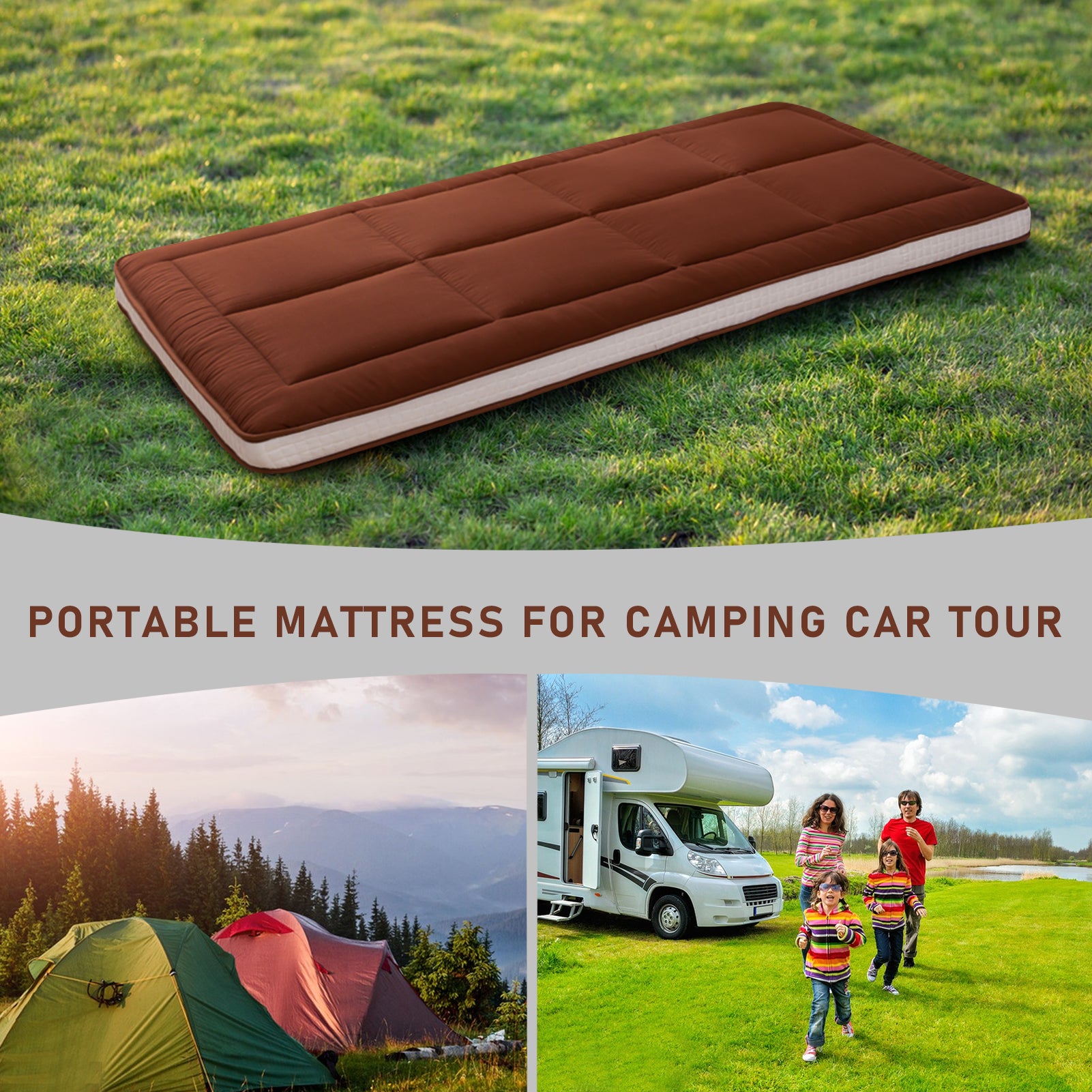 MAXYOYO 32 x 75 Inch Cot Size Futon Mattress - Foldable Floor Mattress, Tatami Mat for Guest Bed, Camping & Home Decor | Comfortable & Space-Saving Sleeping Solution