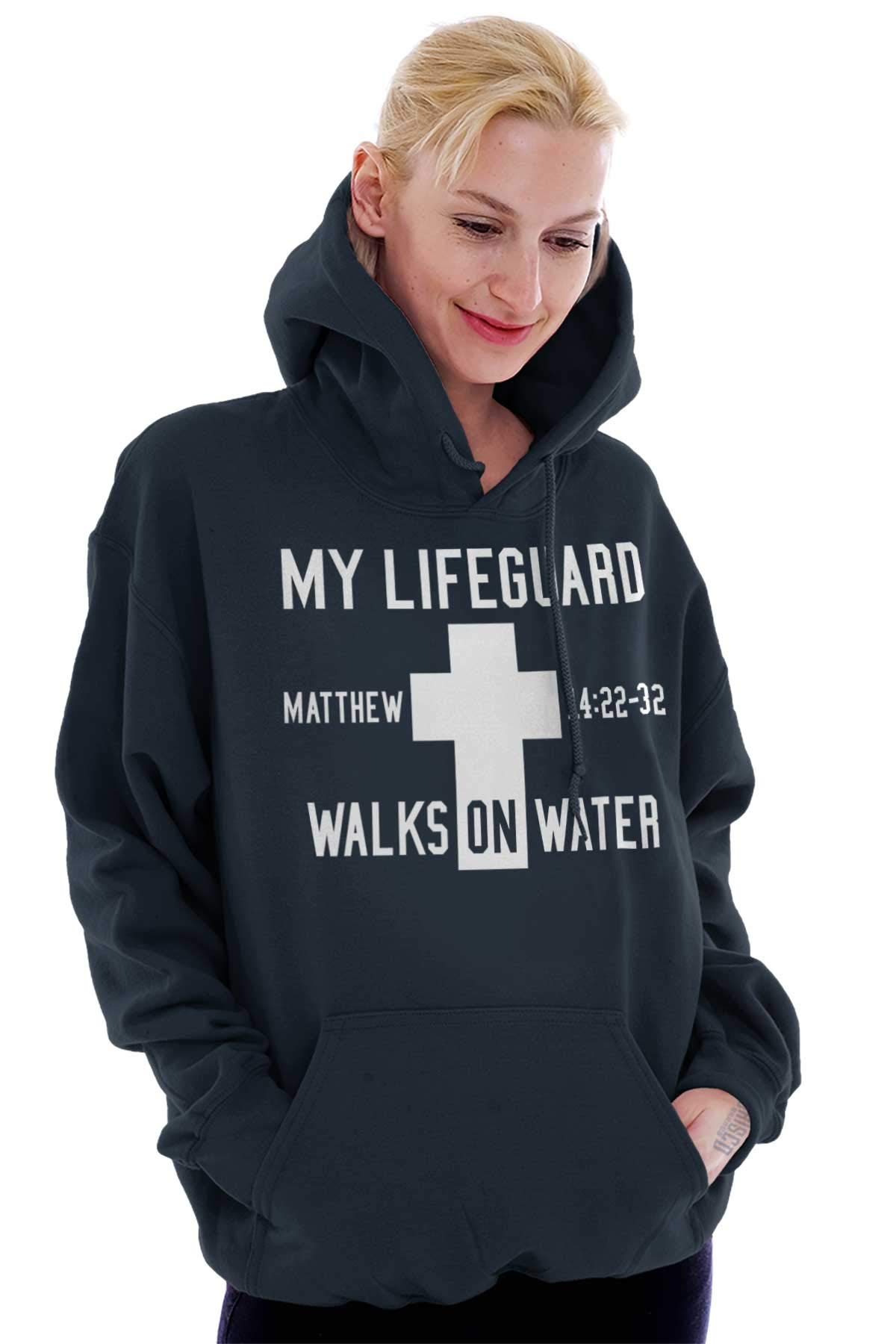 Biblical Walks on Water Hoodie - Christian Faith Apparel for Men & Women | Church, Worship & Daily Wear