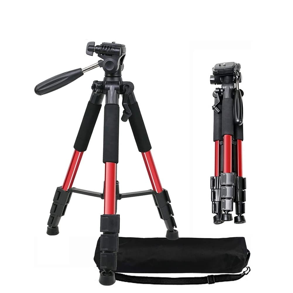 Professional RajoNN Q111 Aluminum Tripod Stand - Portable Travel Camera & Phone Tripod with Mount Holder for DSLR, Smartphone, iPad - Perfect for Vlogging, Photography & Video Shooting