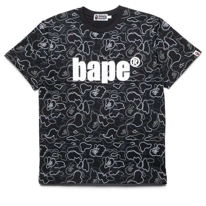 BAPE Neon Camo T-Shirt for Men - Black Streetwear Fashion Tee | Casual Wear & Hip Hop Style