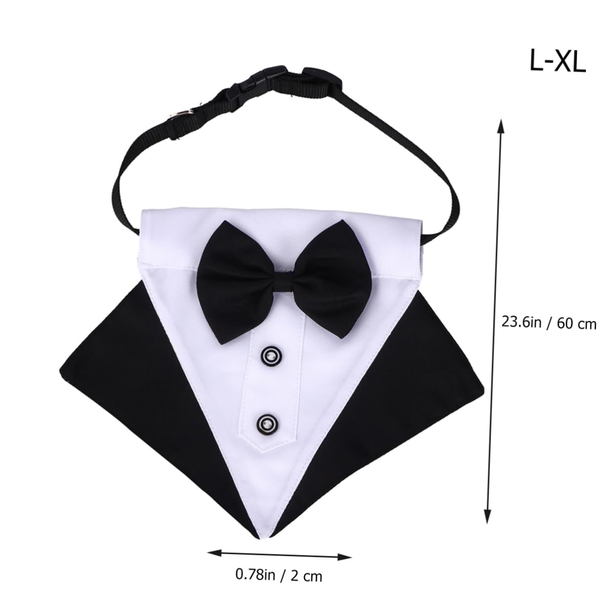 BESPORTBLE Fashionable Dog Bow Tie Collar with Triangle Scarf - Adjustable Pet Neck Accessory for Small Medium Large Dogs - Perfect for Parties, Weddings & Daily Walks