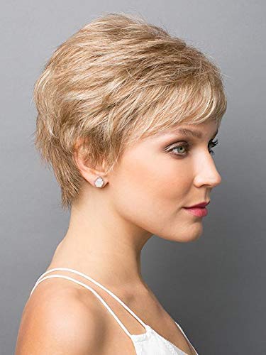 Rene of Paris Zoe Wig - Dark Chocolate Short Pixie Style with Flick Layers, Average Cap for Modern Look | Perfect for Hair Loss, Everyday Wear & Special Occasions