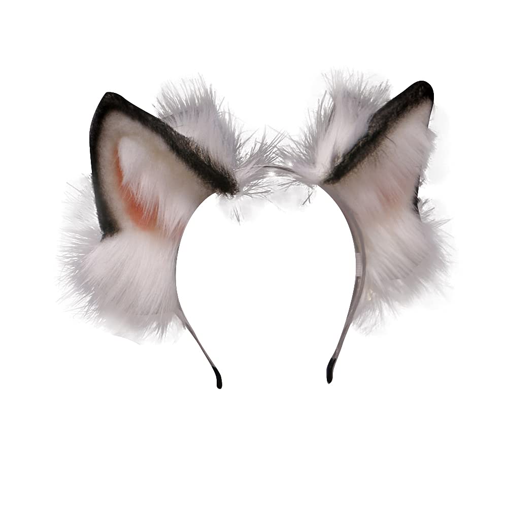 Fluffy Fox Ears Headband - Cute Anime Cosplay Cat Ears Hair Accessories for Women & Girls | Perfect for Halloween Costumes, Cosplay Events, Themed Parties and Daily Fashion Wear