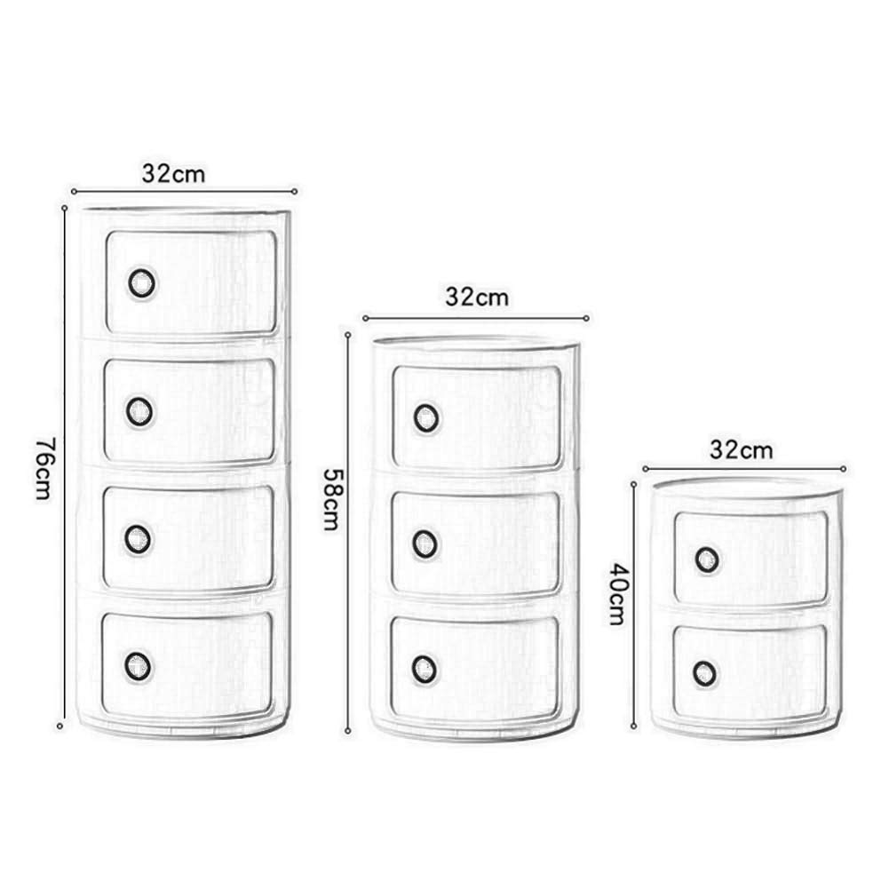 Modern Portable Nightstand & Side Table - 3-Tier Storage End Table for Bedroom, Living Room, Couch - Space-Saving Small Furniture (White & Yellow) - Perfect for Apartments, Dorms & Compact Spaces