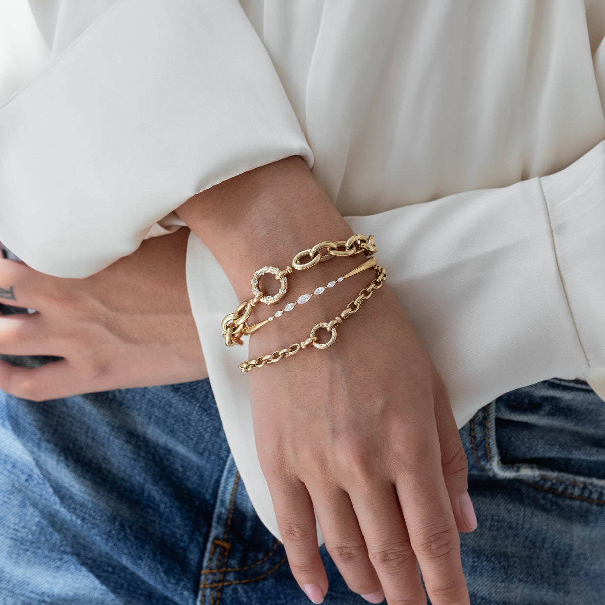 Petite Aria Bracelet - Dainty Gold Plated Charm Bracelet for Women - Perfect for Everyday Wear, Gifts & Special Occasions
