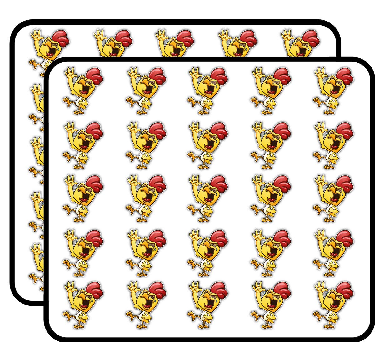 50 Pack Cartoon Chicken Laughs Vinyl Stickers - Waterproof Decals for Scrapbooking, DIY Crafts, Bullet Journals, Kids Art Projects | Perfect for Home Decor, Laptops, Water Bottles & School Supplies