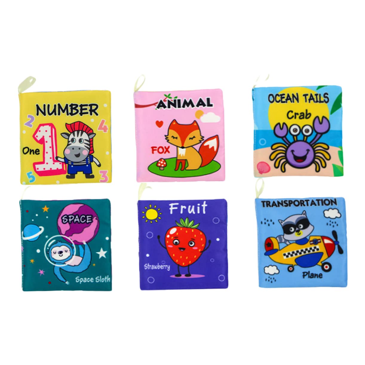ULDIGI 6-Piece Soft Cloth Baby Books - Early Learning Animal Toys for Toddlers & Infants | Perfect for Nursery, Playtime & Sensory Development